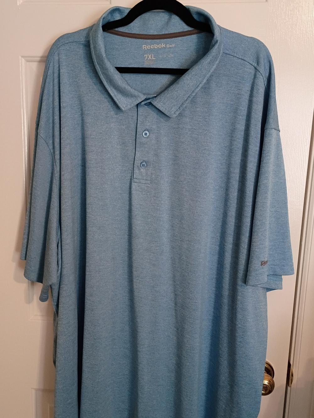 Men's Reebok Golf Light Blue Polo Shirt Size 7 XL